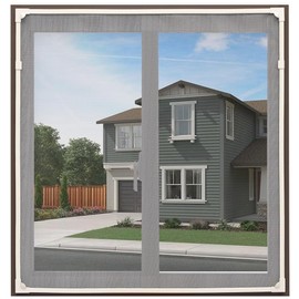 Byonder Magnetic Window Screen - Easy Install, Reusable & Durable Mesh, Perfect Fit for Most Windows - White Frame with Fiberglass Mesh, Up to Fits 55''x36''