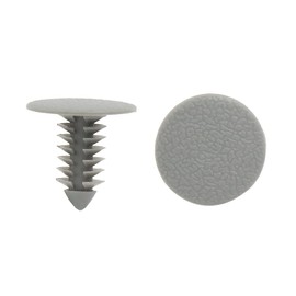 sourcing map 50 Stücke Kunststoff Zierclips Stoßstange Vordertür Nieten Verschluss Grau 8 mm für Auto