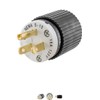 Industrial 4 Pack 15A 125V NEMA 5-15P STRAIGHT BLADE PLUG