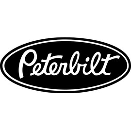 36" Wide Peterbilt in Black Diesel Tractor Truck Decal Sticker