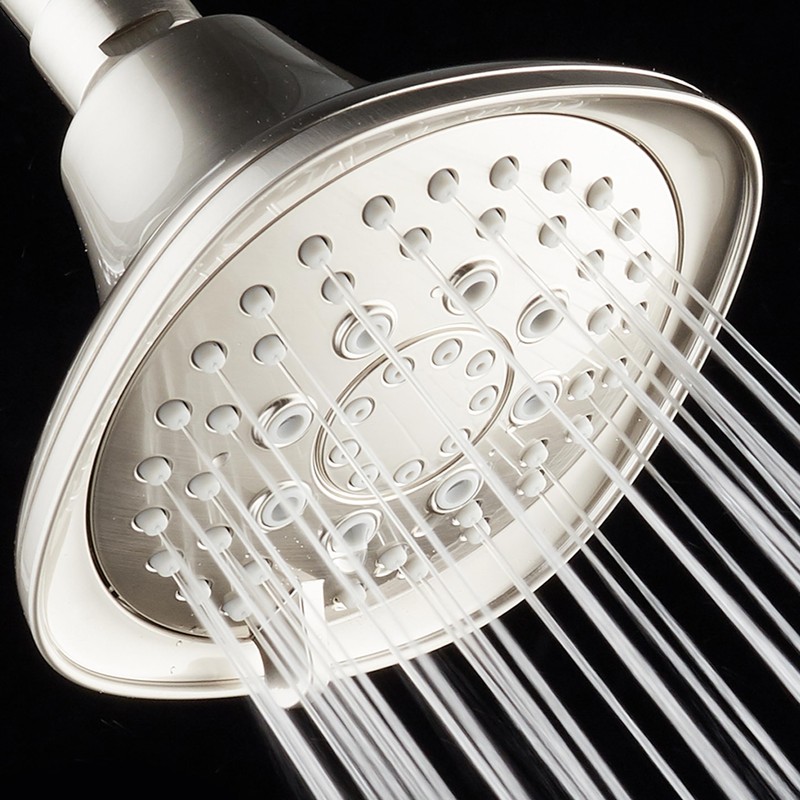 AquaDance Satin Nickel Hot Oval Square Style 6-setting High-Pressure Luxury
