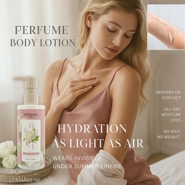 DEMIKI Body Lotion Moisturizer Skin Care with Niacinamide - Japanese Body Lotion for Women, Beauty & Personal Care, Body Cream for Dry Skin, Perfume Moisturizer, Summer Essentials Skincare 8.45fl.oz