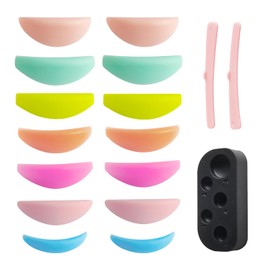 Libeauty Lash Lift Pad Eyelash Lifting Tool Set 17 Pcs Eyelash Curl Eyebrow Glitter Tool DIY Set for Beginners Salon Home Use