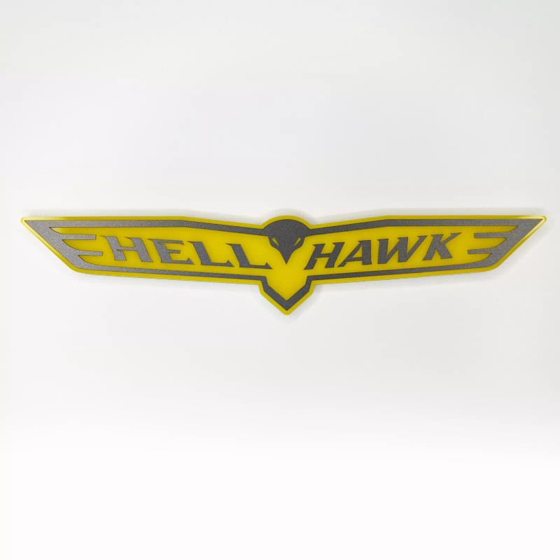 FMS Gear 1 Yellow HELLHAWK Emblem fits Jeep Trackhawk Grand