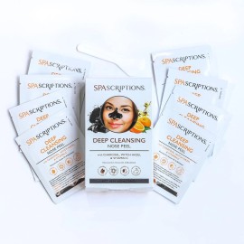 Spascriptions 5 Charcoal Nose Strip Peel Deep Cleansing Blackheads Removes Dirt 40 total