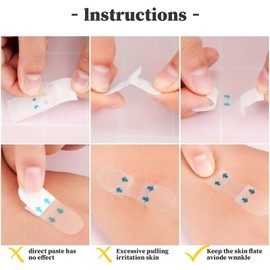 Cinta de estiramiento facial impermeable Cinta de maquillaje facial invisible en forma V para arrugas ojos papada 120PCS