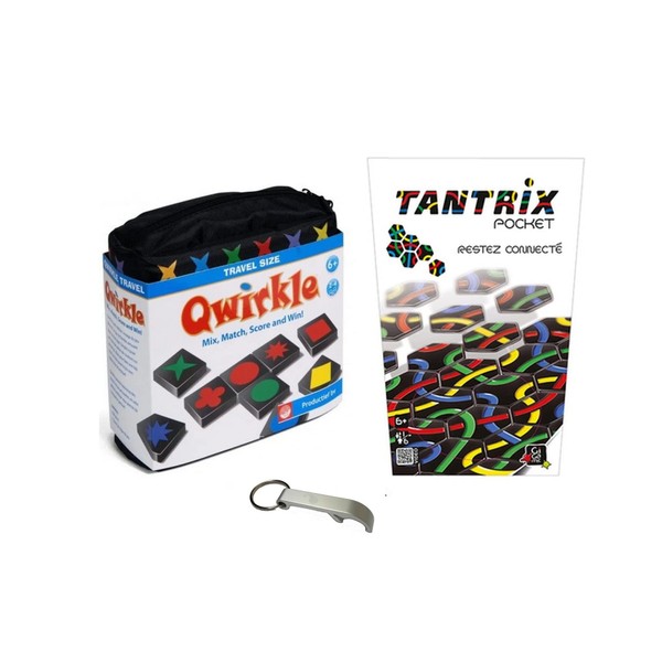 Qwirkle Travel + Tantrix Pocket + 1 apribottiglie Blumie (Tantrix + Qwirkle)