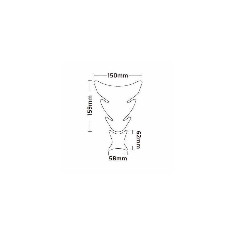 Keiti Motorcycle Tank Pad for Suzuki TSZ-605 (Blue)