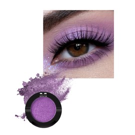Single Eyeshadow Palette, Purple Eyeshadow Shimmer, Highly Pigmented Long Lasting Waterproof Eye Shadow Palette Makeup,Sombras Para Ojos, Nature Mini Facial Beauty Makeup Lightweight Gift for Woman 17