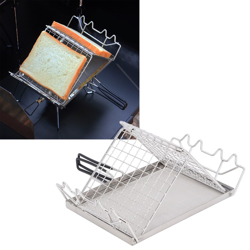 Camp Stove Toaster Stainless Steel Foldable Portable Camp Stove Toaster