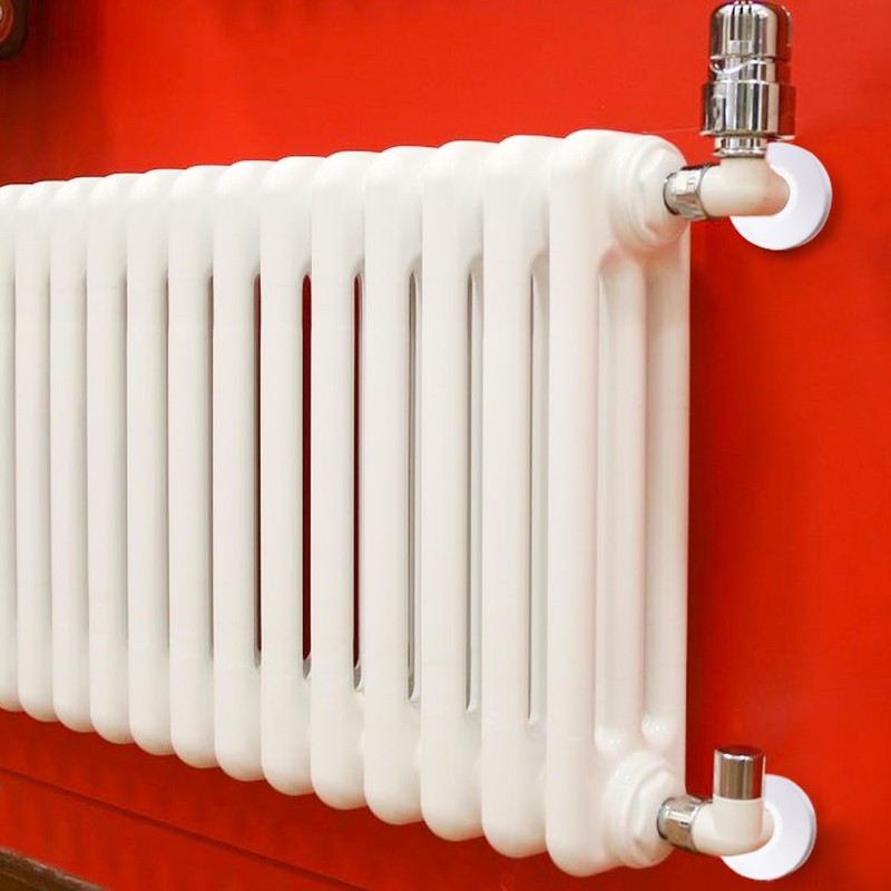 8 PCS Plastic Radiator Pipe Covers White Pipe Collars, Pipe