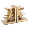 Bellaa 21800 The Cool Rinocer Bookends 7 inch Bookshelf Decor