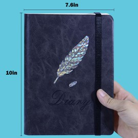 PapierArt Notebook with ruled pages, 100gsm (grams per square meter) paper, equipped with an elastic closure, and having a total of 320 pages. (B5 Black)