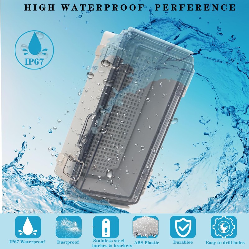 YETLEBOX Outdoor Waterproof Electrical Box Junction Box Weatherproof IP67 ABS