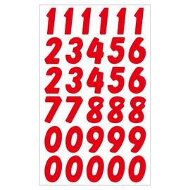 Sasagawa POP Supplies Taka Seal Ad Pop Number Sticker Set Red 23-199
