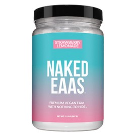 NAKED Strawberry Lemonade EAAs Amino Acids Powder, Vegan Essential Amino Acids, Instantized All Natural EAA Powder Supplement, 1.1LB - 26 Servings