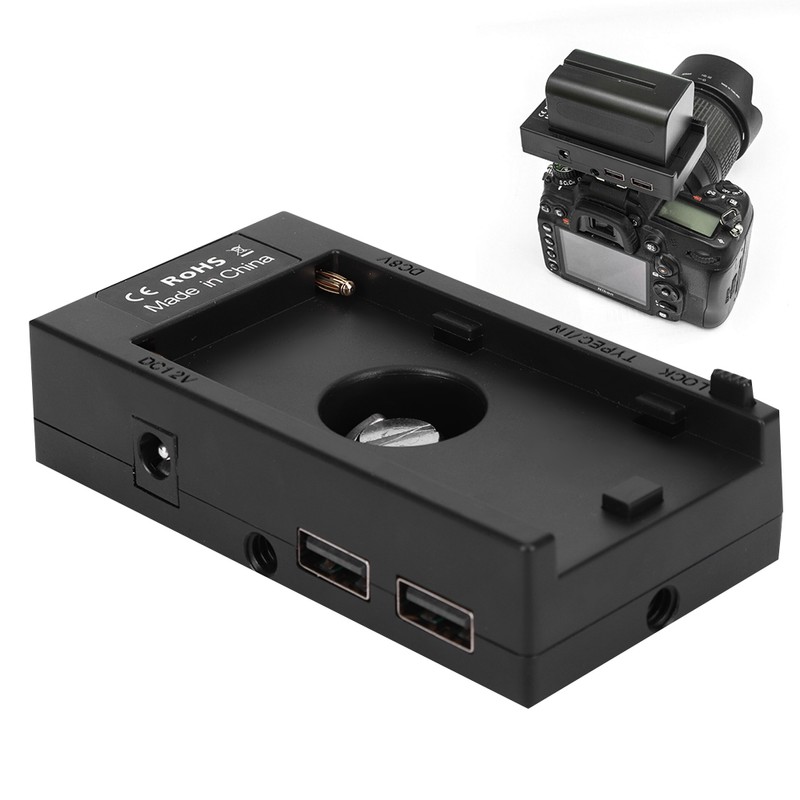 F01AF970 Plastic Alloy Battery Plate Adapter for Monitor Fill Light