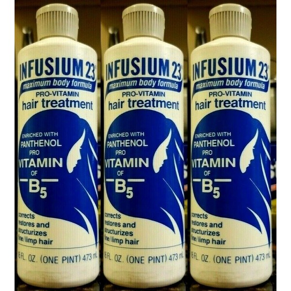 3x INFUSIUM 23 With Panthenol Pro Vitamin B5 HAIR TREATMENT Corrects & Restores