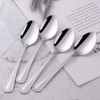 SUNSENGEUR Tea Spoons 12-Piece with Bead Pattern Dinnerware Set Bead