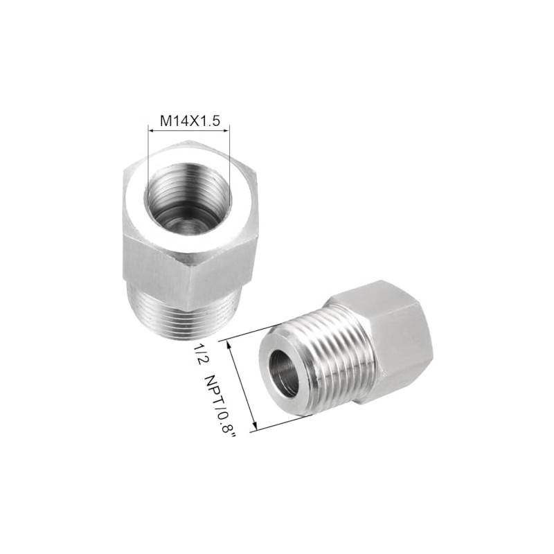 sourcing map Reducing Pipe Connection Adapter 1/2 NPT Male to