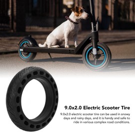 Demeras 9.0x2.0 Electric Scooter Solid Tire, Scooter Tire Replacement Safe Driving Fine Workmanship Impact Resistance for Various Road Conditions