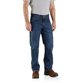 Carhartt Men's Big & Tall Relaxed Fit 5-Pocket Jean, Bay, 46 x 30