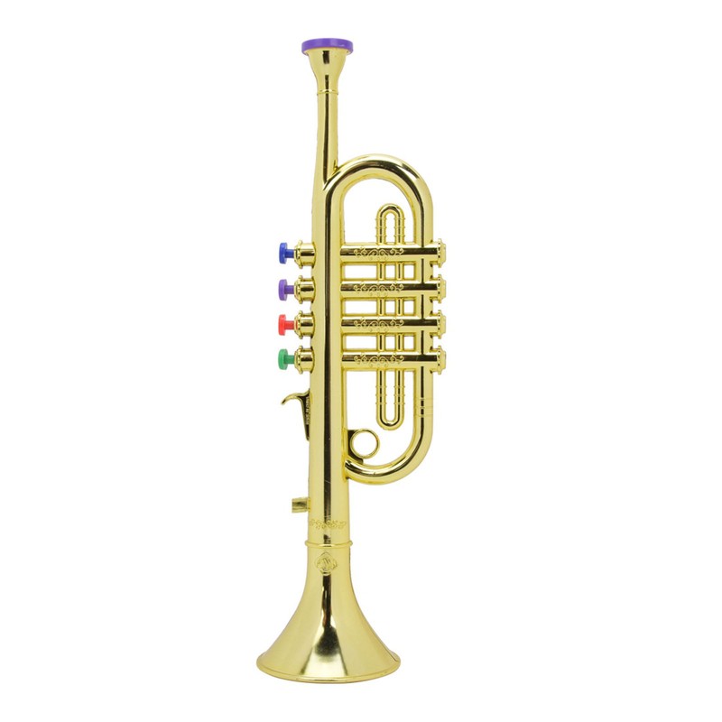 Kid Trumpet Golden Coated Plastic Children Preschool Music Toy Gift