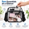 Clear PVC Crossbody Bag for Concerts – 28×21×9cm Lightweight Shoulder