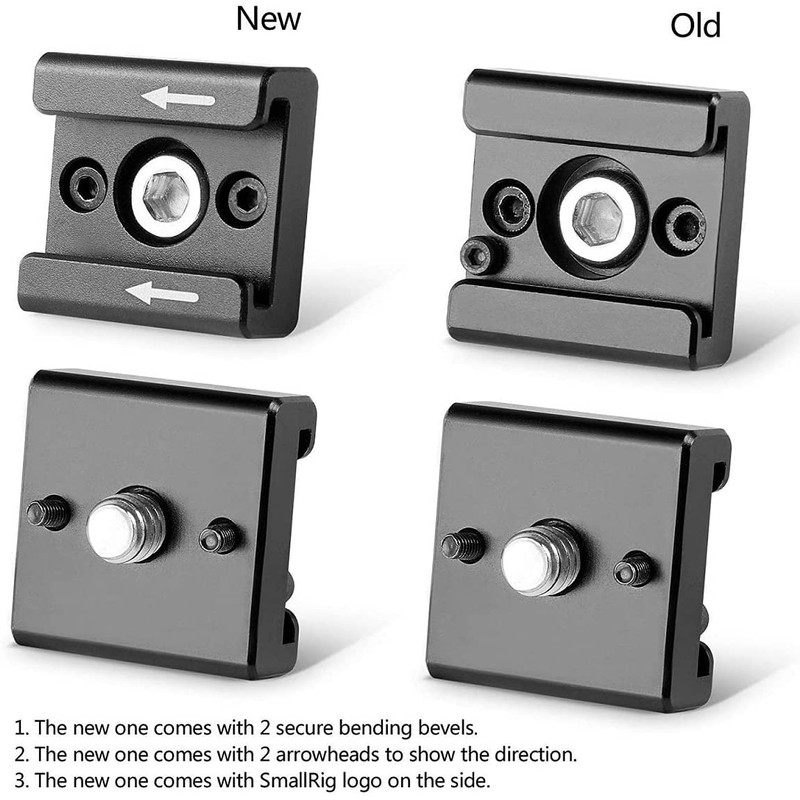 SMALLRIG Cold Shoe Mount Adapter mit 1/4 Zoll Gewindeloch für