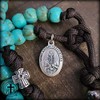 Rugged Rosaries® - Saint Kateri Turquoise Paracord Rosary