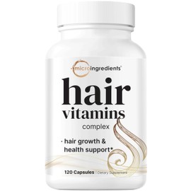 Hair Growth Vitamins, 120 Capsules | Biotin, Collagen, Keratin, Saw Palmetto & More in 14-in-1 Formula | Hair Growth Supplements for Women & Men | Promotes Natural Growth & Thickness