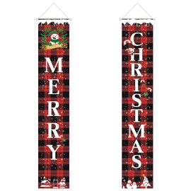 Merry Christmas Banner 32 x 180 cm, Christmas Decoration American, Grinch Decoration, Christmas Decoration Door, Door Wreath Christmas, Christmas Decoration Outdoor Figures - Festive Christmas Decor