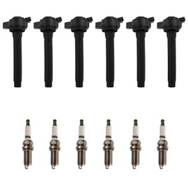 TRQ Ignition Kit Ignition Coil Spark Plugs Compatible with 2019-2021 Lexus ES350 2016-2021 RX350 RX450h 2020-2021 RX450hL Toyota Avalon 2018-2021 Camry 2017-2021 Highlander 2016-2020 Sienna