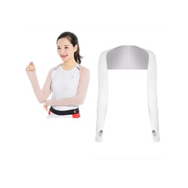 Fujisho Salofix F21363 Arm Cover, White, Sun Protection, Wrap Around Your Neck, Stall Style, Arm Cover, Arm Shawl