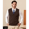 Kallspin Men’s Button Down Sweater Vest Lightweight Knitted Pure Cotton