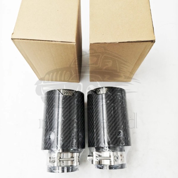 Unbranded 2pcs Inlet63mm Carbon Fiber Exhaust Tip For M Performance
