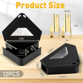 Qualirey 12 Pcs Upgraded Mouse Bait Station with Key & Visible Window Indoor Required Mouse Stations Mice Traps Boxes Station for Small Mice Indoor Outdoor, Keeps Children Safe, Bait Not Included
