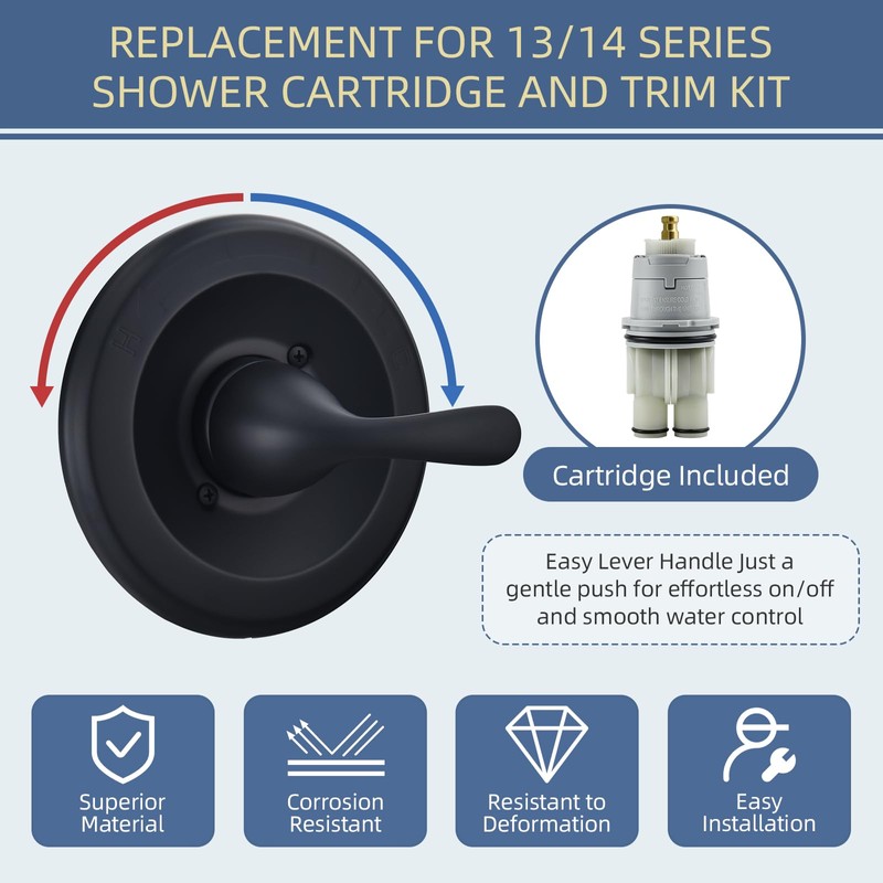 13020 Shower Trim Kit Replacement for Delta Classic 13 Series