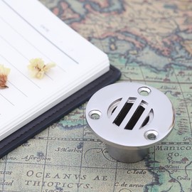 Boat Yacht Floor Deck Drain 45 x 25mm Scupper, Marine 316 Stainless Steel for Yacht Kayak Deck Drainage or Bathroom Drain Supplies Pack of 2