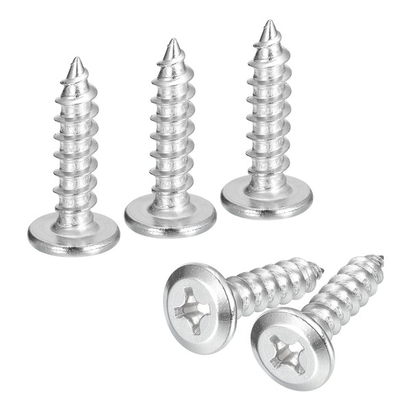 sourcing map M6x25mm Flat Head Phillips Drive Self Tapping Screws,