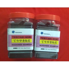 TAKAOKAYA 2 PACK TAKAOKAYA TERIYAKI  NORI SEASONED SEAWEED 80 SHEETS ( 23 G)