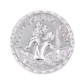 Car medal Christopher "Gute Fahrt" (3 cm "Gott schütze Dich" hammered)