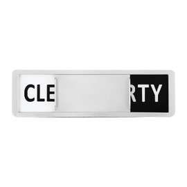 PATIKIL Dishwasher Magnet Clean Dirty Sign, 7x2 Inch Clean & Dirty Dishwasher Indicator Slider Silver Acrylic Magnet Sign Kitchen Accessory, Black & White