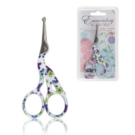 JubileeYarn Rounded Embroidery Craft Stainless Steel Stork Scissors - Small Purple - 3 Pairs