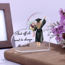 Graduation Gifts for Her 2025, Inspirational College High School Masters Degree Graduation Gifts for Her, Acrylic Plaque Sign