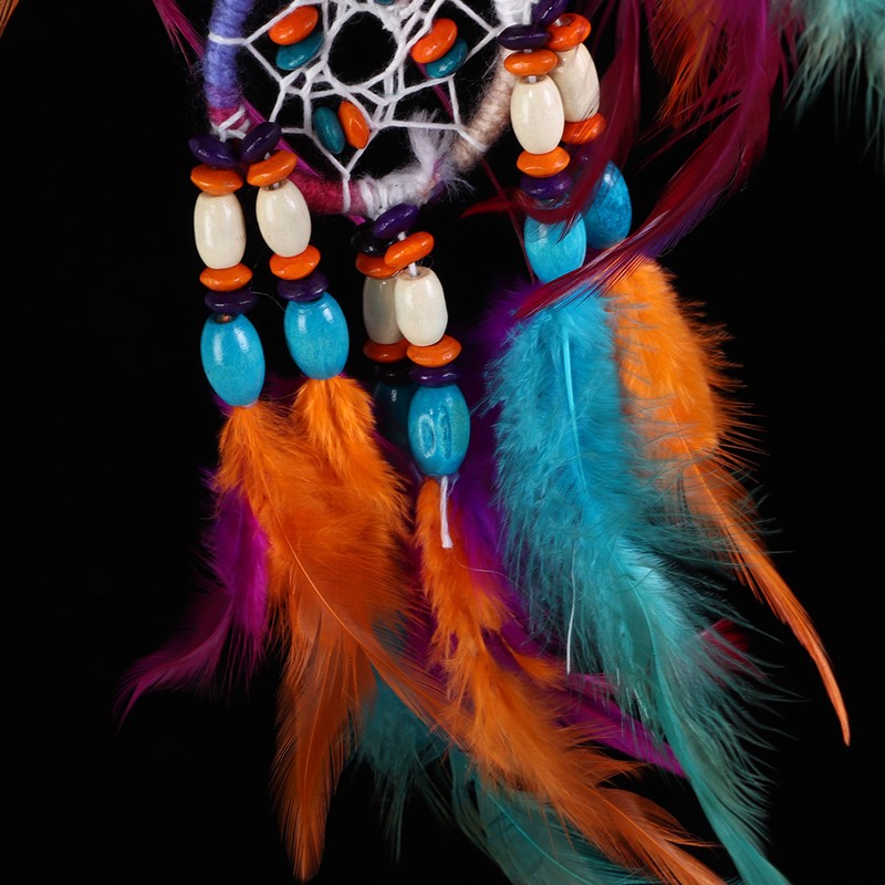 Retro Style Feather Decor Hanging Dream Catcher Wind Chimes Home
