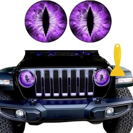 Beast Eyes Headlight Decals Pair, Eyes Decal for Jeep Headlights, Round Headlight Decal,3D Stereo Eyes Headlight Decal Stickers, Funny Decals for Truck Car Body Window Bumper Decoration (#03)