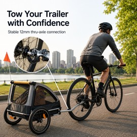 12mm Bicycle Trailer Thru Axle Adapter – M12×1.0 / 1.5 / 1.75 Adjustable Rear Axle for 135mm, 142mm & 148mm Hubs