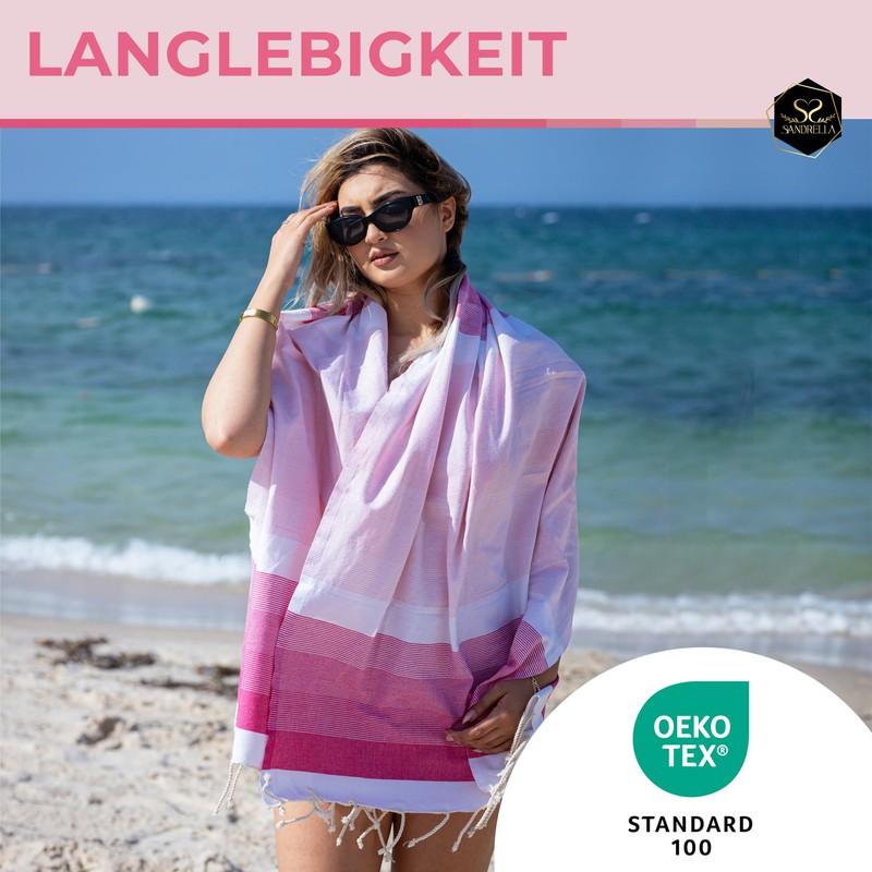 Sandrella Hammam Towel Sauna Women & Men Large 100 x