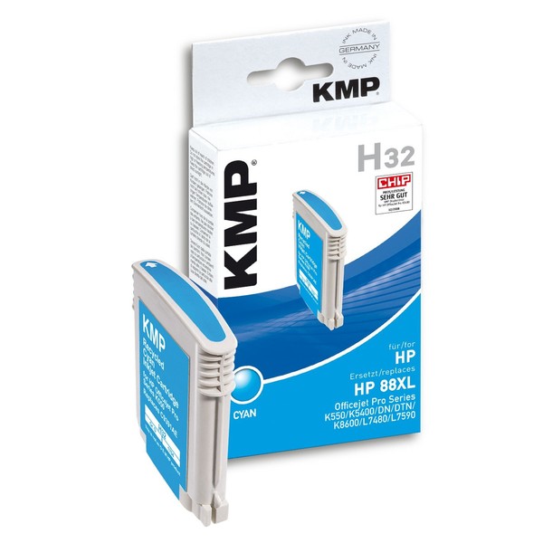 KMP H32 Ink Cartridge Replaces C9391AE Cyan